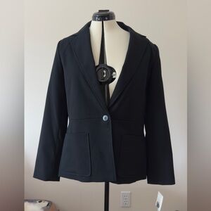 NWT Croft & Barrow Black Stretch Blazer Size 12 Work Office Career Jacket